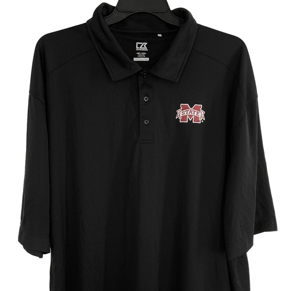 Cutter & Buck Mississippi State Bulldogs‎ Polo Shirt Mens 4XT Black - Picture 10 of 10